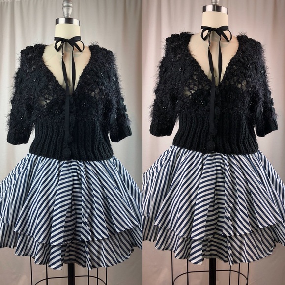 S.Line hand-crocheted beaded flowers cardigan - Picture 1 of 8